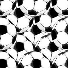 Seamless background pattern of footballs