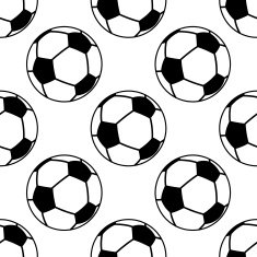 Football or soccer ball seamless pattern
