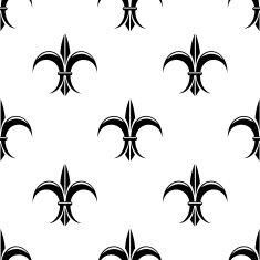 Retro seamless pattern with french fleur de lys