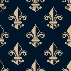 Vintage fleur de lys seamless pattern