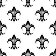 Seamless stylized fleur de lys pattern