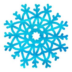 Watercolor snowflake isolated