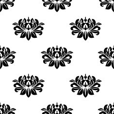 Dainty floral damask style fabric pattern