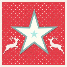 Christmas card with reindeer N2
