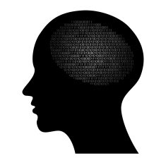 abstract high tech vector illustration with binary code