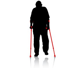 Silhouette of disabled people N3