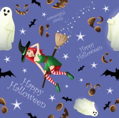 Seamless pattern for Halloween N11