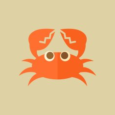 Crab Food Flat Icon