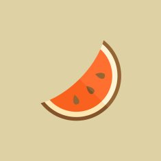 Watermelon Food Flat Icon