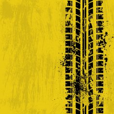 Tire track yellow