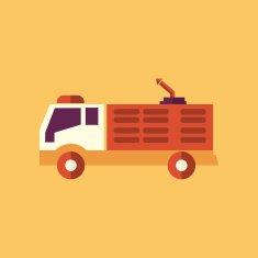 Fire Truck Transportation Flat Icon