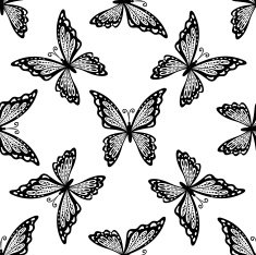 Seamless pattern of butterflies N10