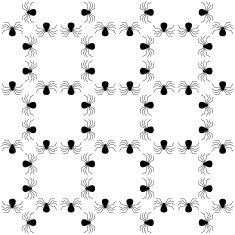 Seamless pattern with spiders halloween background