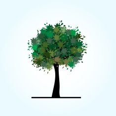 Stylized summer tree