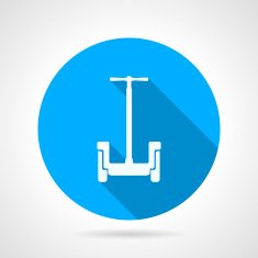 Circle blue vector icon for alternative transport park