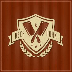 Labels of butcher shop N2