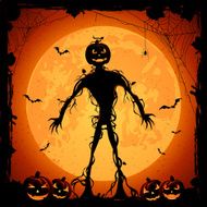 Halloween background with pumpkins N15