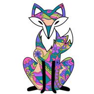 Colorful fox