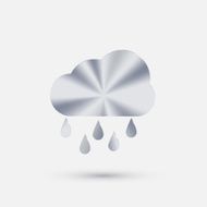 steel icon cloud rain