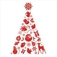Christmas tree icon set N5