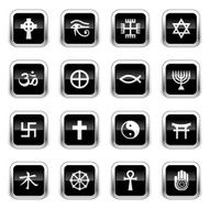 Supergloss Black Icons - Religious Symbols