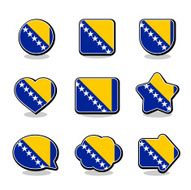 BOSNIA AND HERZEGOVINA FLAG ICON SET N2