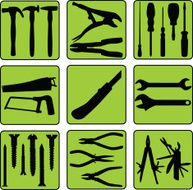 Silhouette Working Tools equipments Set #3