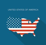USA map with flag N3