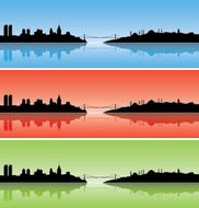 Colourful Istanbul silhouettes