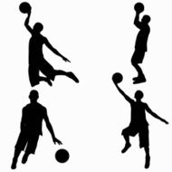 Basketball Silhouette Collection (vector jpg)