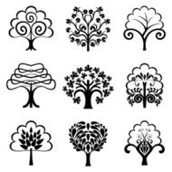 Set of decorative trees N2