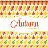 Shiny Autumn Natural Leaves Background Vector Illustration N40