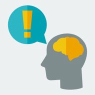Brainstorm idea concept illustration in flat style N2