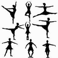Ballerina Silhouette Collection (vector jpg)