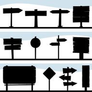Cartoon Sign Silhouettes