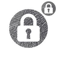 Padlock lock vector simple single color icon isolated on white