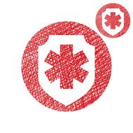 Medical insurance vector simple single color icon isolated N2