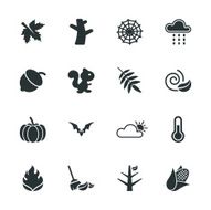 Autumn Season Silhouette Icons