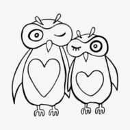 Two cute decorative owls N3