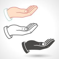 Vector Hands Giving Gesture