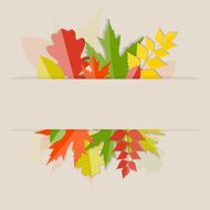 Shiny Autumn Natural Leaves Background Vector Illustration N45