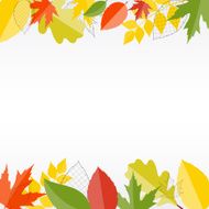 Shiny Autumn Natural Leaves Background Vector Illustration N51