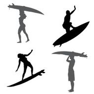 Vector silhouette of a people N171