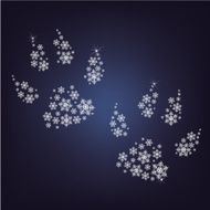 paws made up a lot of snowflakes