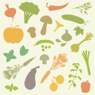 vegetables food icons