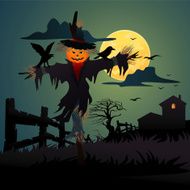 Scarecrow and birds