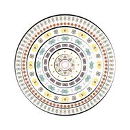 Abstract circle with decorative elements isolated on white