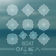 Label elements and icons in marine style N2