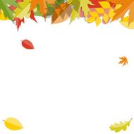 Shiny Autumn Natural Leaves Background Vector Illustration N65
