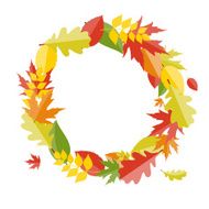 Shiny Autumn Natural Leaves Background Vector Illustration N72